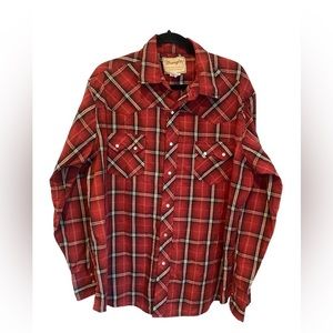 Wrangler XL Pearl Button Up Long Sleeve Shirt